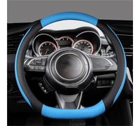 Steering Wheel Protector For Suzuki For Swift For Dzire 2017 2018 2019 2020 2021 2022 2023 Auto Accessories Carbon Fiber Leather D Shape Car Steering Wheel Cover Car Wheel Cover(Blue)