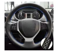 Steering Wheel Protector For Suzuki for Vitara 2015 2016 2017 2018 2019 Hand Stitched Black Steering Wheel Cover(WHITE)