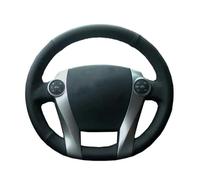 Steering Wheel Protector For Toyota For Prius 30 XW30 2009-2017 For Aqua 2014 2015 Leather Steering Wrap Durable Black Car Wheel Cover Car Steering Wheel Cover(Red-Brown-Panel)