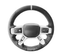 Steering Wheel Protector Hand Sewing Suede Leather Steering Wheel Cover Braid For Land For Rover For Discovery 5 For Defender 2020-2023(Blue)