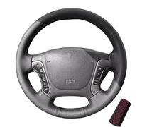 Steering Wheel Protector Perforated Leather Cover Hand Sewing Car Steering Wheel Cover Trim For Hyundai For Santa For Fe 2006 2007 2008 2009 2010 2011 2012