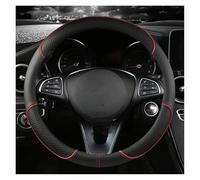 Steering Wheel Protector PU Leather Car Steering Wheel Cover For Scenic For Clio For Laguna 2 3 4 5 For Kangoo For Fluence For Megane For Trafic Interior Accessories(O shape Red)