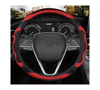 Steering Wheel Protector Steering Wheel Cover Leather For Camry 2018-2023 For Corolla For Crown For RAV4 2019(Red)