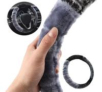 Steering Wheel Protector Universal Protector Car Accessories Cute Cartoon Ear Steering Wheel Cover Warm Cozy 15 Inch(Red)