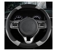 Steering Wheel Protectors Car Steering Wheel Cover 38cm 15" Leather For Kia For Rio 2 3 4 X Line For Kombi For Sedan K2 K3 K4 K5 KX1 KX3 KX5(WHITE O)