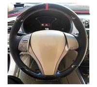 Steering Wheel Protectors Car Steering Wheel Cover Carbon Fiber Genuine Leather For Nissan For X-Trail For Teana For Altima(Yellow Thread)