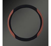 Steering Wheel Protectors Car Steering Wheel Cover Genuine Leather Carbon Fiber Women Man Summer Winter For Nissan NP300(Brown O-type)
