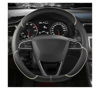 Steering Wheel Protectors Car Steering Wheel Cover Microfiber Leather 38cm Non-Slip For Seat For Mii For Ibiza For Toledo(BEIGE D SHAPE)