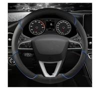 Steering Wheel Protectors Car Steering Wheel Cover Microfiber Leather 38cm Non-Slip For Seat For Tarraco For Arona For Ateca For Ibiza(BLUE O)