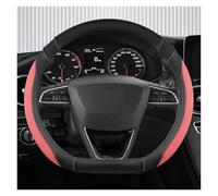 Steering Wheel Protectors Car Steering Wheel Covers 38cm Ice Silk +Leather For SEAT For Tarraco For Toledo For Arona For Leon Accessories(RED D)
