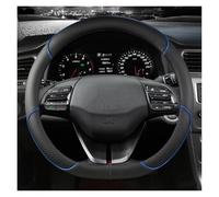 Steering Wheel Protectors Car Steering-Wheels Cover 38cm Leather For Hyundai For ELantra/i35 For Sonata/i45 For Creta/ix25 pour Tuscon/ix35(BLUE D SHPAE)
