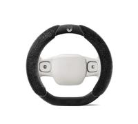 Steering Wheel Protectors Car Winter Mickey Star Diamond Mink Velvet warm Universal non-slip 38cm car interior steering wheel cover Wheel Cover(Ink black D)
