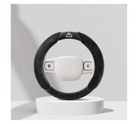 Steering Wheel Protectors Car Winter Panda Tuanzi cute cartoon warm general anti-slip 36cm car interior steering wheel cover(Inkstoneblack- O)
