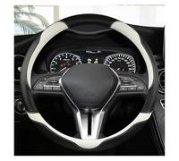 Steering Wheel Protectors Carbon Fiber Leather Non-slip breathable Car steering wheel cover for Infiniti Q50 Q50S Q50L G37 G25 QX70 FX35 Wheel Cover(WHITE)