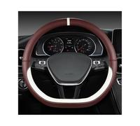 Steering Wheel Protectors D Shape Car Steering Wheel Cover For VW For Teramont For Atlas For T-Roc For T-cross 2017-2021(WINE RED)