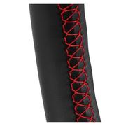 Steering Wheel Protectors DIY Hand-sewing Microfiber Leather Braid On The Steering Wheel Cover For POLO 6N2 For LUPO 2000 99A 2008 For GOLF MK4(Red)