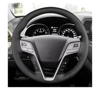 Steering Wheel Protectors Leather Car Braiding Covers Car Steering Wheel Cover For Hyundai For Santa Fe 2013-2018 For Grand For Ix45 2013-2016(WHITE)