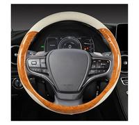 Steering Wheel Protectors Mahogany Wood Grain Car Steering Wheel Cover For Lexus Is250 RX350 Is350 GX460 Is300 ES350 RC LS NX CT200h(Beige)