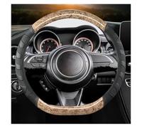 Steering Wheel Protectors Mahogany Wood Grain D Shape Car Steering Wheel Cover For Suzuki For Swift For Dzire 2017 2018 2019 2020 2021 2022(Beige)