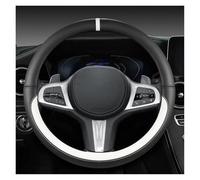 Steering Wheel Protectors Microfiber Leather Car Steering Wheel Cover 38cm For BMW X1 X2 X3 X4 F06 F10 F15 F16 F20 F21 F25 F26 F30 F32 F80 F82(Black)