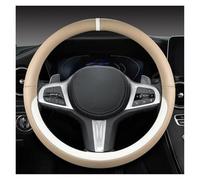 Steering Wheel Protectors Microfiber Leather Car Steering Wheel Cover 38cm For BMW X1 X2 X3 X4 F06 F10 F15 F16 F20 F21 F25 F26 F30 F32 F80 F82(Beige)