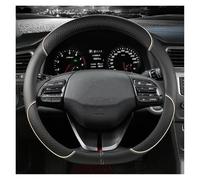 Steering Wheel Protectors Microfiber Leather Car Steering Wheel Cover Anti-slip for Hyundai i30 for Kona i10 i35 for Elantra for Santa Fe(BEIGE D)