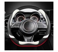 Steering Wheel Protectors Microfiber Leather D Shape Car Steering Wheel Cover For Suzuki For Swift 2017 2018 2019 2020 2021 2022 2023 Sport(Black)