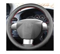Steering Wheel Proter Black Artificial Leather Steering Wheel Covers Hand-stitched Car Cover For Focus 2 2005-2011 Car Wheel Cover(WHITE)