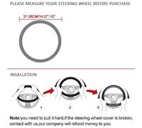 Steering Wheel Proter Car Steering Wheel Cover For BMW For 1 2 3 4 5 6 7 Z Series E46 E90 E87 F20 F22 F45 F30 G20 E60 F10 G30 F01 G11 E89(Red)