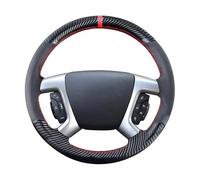 Steering Wheel Proter Carbon Fiber Steering Wheel Cover For Tahoe For Suburban For Avalanche For Captiva For Silverado For Express For Traverse Car Wheel Cover(Red)