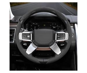Steering Wheel Proter For Land For Rover For Fit For Defender For Discovery 2 3 4 For Sport For Evoque 90 Carbon For Freelander Steering Wheel Cover Car Wheel Cover(Black O 3-P)