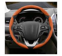 Steering Wheel Proter Snap-on Steering Wheel Cover For LINCOLN For Fit For Navigator For Corsair For Aviator For Continental MKZ MKX MKS For Town Car Wheel Cover(Orange 0 3-P)
