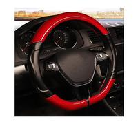 Steering Wheel Proter Universal 37cm-38cm Micro Fiber Leather And Carbon Fibre Non-slip Car Steering Wheel Cover(Red)