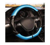 Steering Wheel Proter Universal 37cm-38cm Micro Fiber Leather And Carbon Fibre Non-slip Car Steering Wheel Cover(Blue)