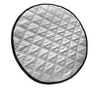 Steering Wheel Shade - Aluminum Foil 43cm, Car Sunblock Cover, Reflective | Universal, Vehicle Heat Shield, UV Interior Guard For Summer Driving, Automotive SUV And RV, Camping, Daily Travel