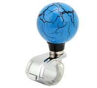 Steering Wheel Spinner Knob Power Turning Aid Ball Thunder Style for Cars Trucks Tractors and Boats Made of Resin Metal and Rubber with 3cm Fixing Ring (Azul)