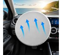 Steering Wheel Sun Shade Cover for Smart ForTwo (2000-2024) Heat Insulation Steering Protector Elastic Reflective Foldable UV Blocking Interior Accessory