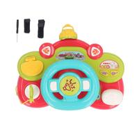Steering Wheel Toy, Educational Musical Toy for Toddlers, Cute Shape, Bright Colors, Safe Material, Parent Child Interaction, Portable, Home Outdoor Use (R