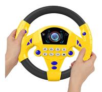 Steering Wheel Toy For Kids Car Seat With Sounds Lights Simulation Driving Passenger Pretend Play Toy Portable Removable Promotes Hand Eye Coordination Imagination For Children