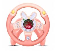 Steering Wheel Toy for Kids, Musical Driving Toy with Lights & Vibration | 9.84 in steering wheel with 360° turning, music, lights, driving sounds, vibration, stories and letter buttons