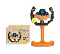 Steering Wheel Toy Kids Simulated Driving Controller Portable Electric Early Education Simulation Steering Wheel Toy with Lights Music Funny Interactive Driving Wheel with Music (orange)