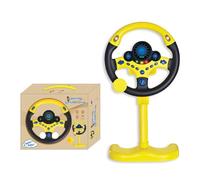 Steering Wheel Toy Kids Simulated Driving Controller Portable Electric Early Education Simulation Steering Wheel Toy with Lights Music Funny Interactive Driving Wheel with Music (yellow)