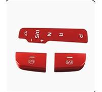 Steering Wheel Trim Car Interior For A3 For 8V 2013-2018 For LHD Car Accessory Center Console Gearshift Electronic Handbrake Buttons Sequins Decoration(Red)
