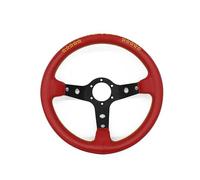 Steering Wheel Universal 320mm 330mm Red Microfiber Leather Deep Dish Style Vertex Racing Sport Car Rally Race Steering Wheel