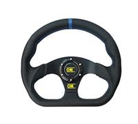Steering Wheel Universal D-Shape Steering Wheel Modified Racing 13Inch 320mm Leather Flat Drift Car Rally Sport Simulated Game(Blue)