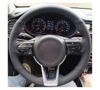 Steering Wheel Warmer DIY Steering Wheel Cover Faux Leather Breathable For Skoda For Octavia For A5 For Superb 2012 2013 Warm Car Decoration(Black Thread)