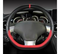 Steering Wheel Wrap For Citroen DS3 DS 3 For Racing For Cabrio D Shape Car Steering Wheel Cover PU Leather Non-slip Auto Accessories Universal Wheel Cover (Color : Red)