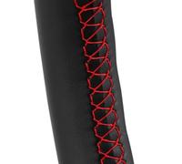 Steering Wheel Wrap For Civic 8th MK8 2005 2006 2007 2008 2009 2010 2011 Hand-stitched Artificial Leather Interior Car Steering Wheel Cover Steering Wheel Cover(Red Thread)