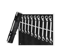 :Steering Wheel Wrench Set 10-Piece Double Ring Wrench Tool | Chrome Vanadium Steel Mechanic Tool For Bicycle Maintenance And Farm Equipment