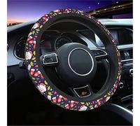 Steering Wheel Yellow Ducks Car Steering Wheel Cover Universal Fit 15 Inch Steering Wheel Cover Protector For SUV Sedan Vans Trucks Cover(Merry Christmas)